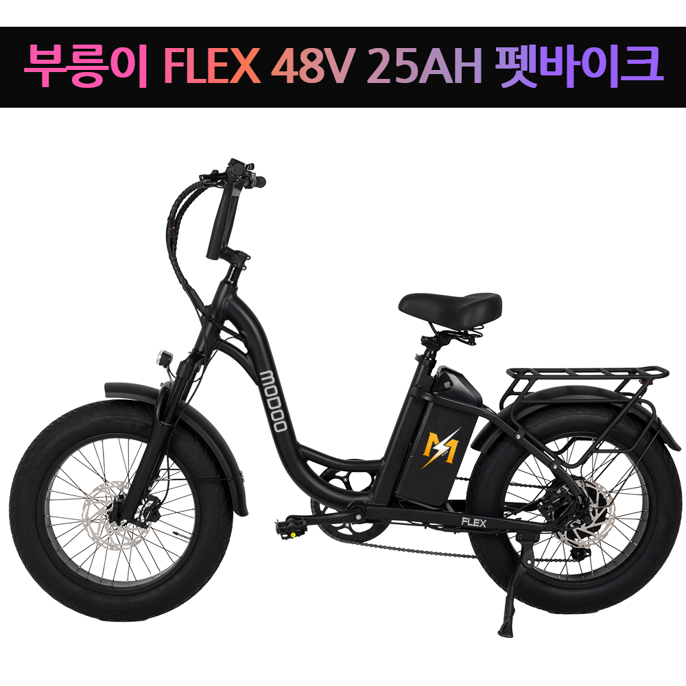 2 - 부릉이 플렉스 48V 500W 25AH LG 배터리 배달/레저용 전기자전거 제품 사진